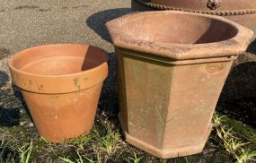 Two Terra Cotta Planters