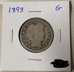 1893 Barber Quarter Fine