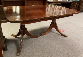 Duncan Phyfe Cherry Double Pedestal Table