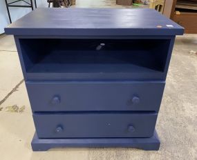 Modern Painted Blue TV Stand