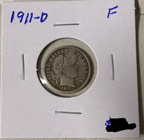 1911-D Barber Dime