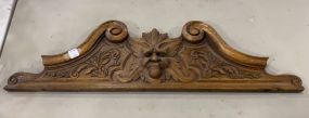 Antique Oak North Wind Face Furniture Crest