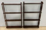 Two Cherry Wall Plate Racks