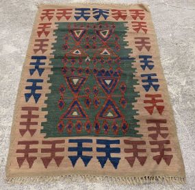 Hand Woven Southwest Style Area Rug 2'6 x 3'9