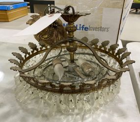 Mid 20th Century Brass Waterfall Light Fixture