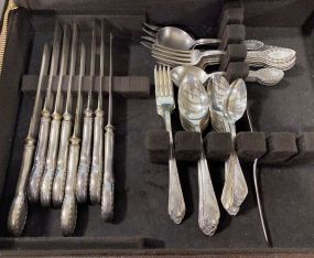 Two Partial Sets of Silver Plate Flatware