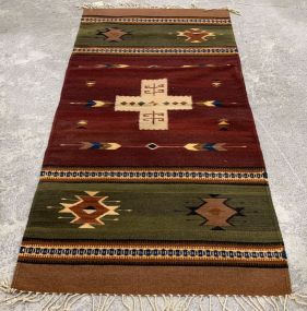Southwest Style King Ranch Wool Area Rug 2'7 x 4'10
