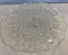 Large Glass Punch Bowl Under Plate