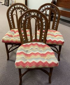Three Bamboo Style Side Chairs