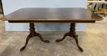 Ethan Allen Cherry Double Pedestal Dining Table