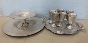 Forged Aluminum Serving Trays and Goblets