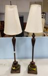 Pair of Decorative Metal Table Lamps