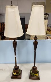 Pair of Decorative Metal Table Lamps