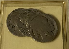 3 Buffalo Nickels 