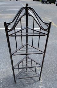 Three Black Metal Planter Rack