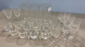 Lot of Etched Glassware
