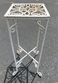 Metal White Painted Plant Stand