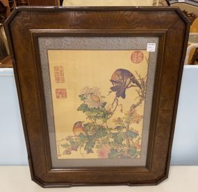 Vintage Chinese Wood Block Print