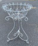 White Wrought Iron Planter Stand