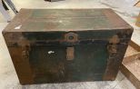 Old Metal Steamer Traveling Trunk