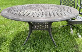 Cast Metal Round Patio Table