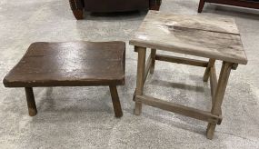 Two Wood Stools