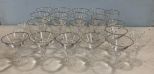 Silver Plate Rimmed Crystal Stemware