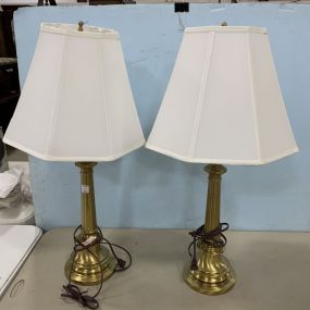 Brass Candle Stick Style Lamps