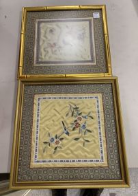 Two Chinese Framed Silks