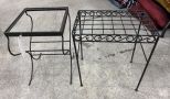 Two Metal Outdoor Tables