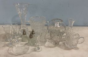 6 Pressed Glass Pieces