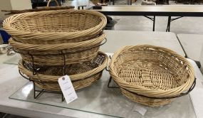 Four Decorative Baskets with Stands