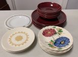 Stoneware Plates, Porcelain Flower Plates, and other Plates