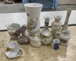 Porcelain Vases and Candle Holders