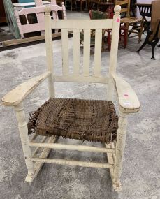 White Painted Wood Rocker