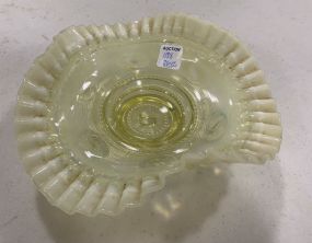 Fenton Style Crimped Rim Bowl