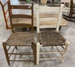 Two Primitive Style Side Chairs