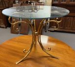 Vintage Round Glass Table