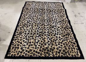 Machine Made Leopard Print Rug