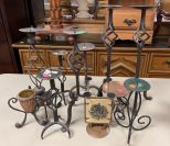 Group of Wrought Iron Candle Holders