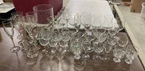 Large Clear Glassware Lot