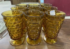 9 Whitehall Amber Drinking Glasses