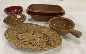 Clay Casserole Dish, William Sonoma Asian Clay Pot, Two Clay Cooking Bowls