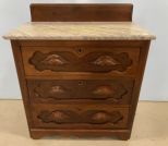 Vintage Victorian Marble Top Chest