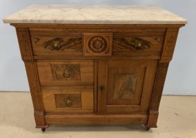 Vintage Victorian Walnut Washstand