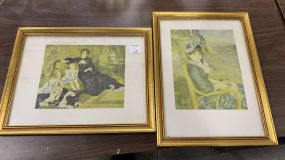 Two Prints of Lady and Lady with Children