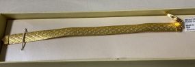 Italy .925 24K Gold Finish Omega Bracelet