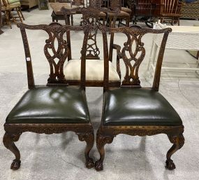 Three Antique Reproduction Theodore Alexander Dining Chairs