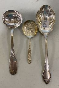 Three Sterling and Silverplate Serving Pieces