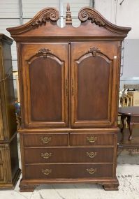 Antique Reproduction Cherry Entertainment Armoire